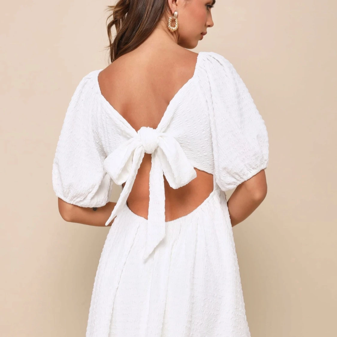 Vit klänning Lulus - 1