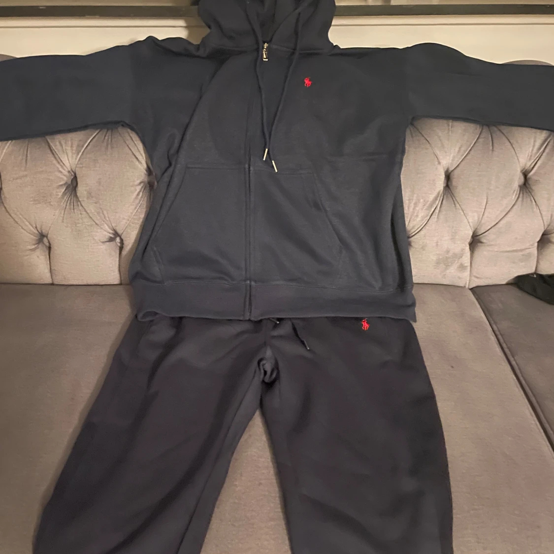 Mörkblå polo dress - 92