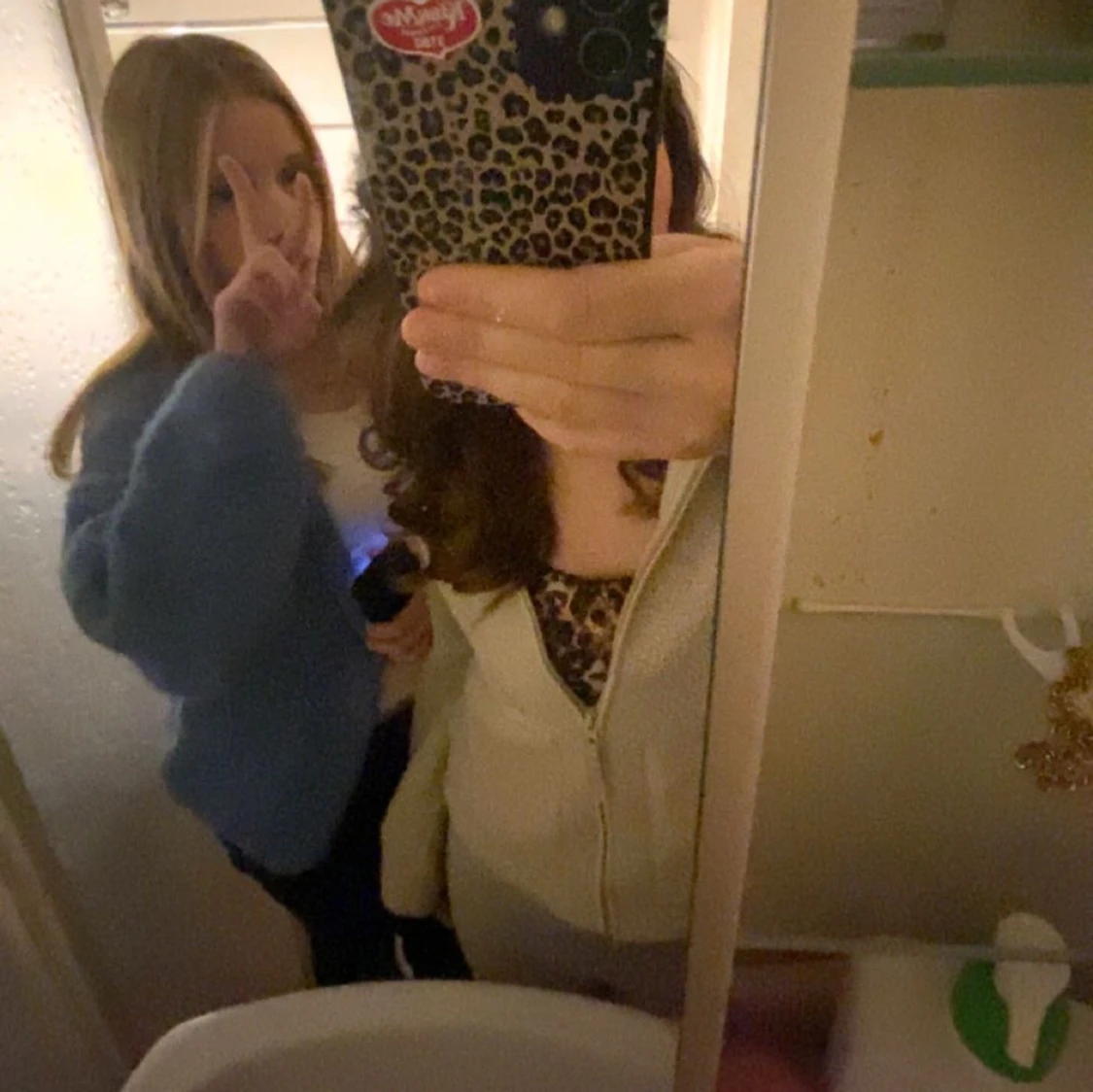 Blå stickad kofta från Lindex - 90