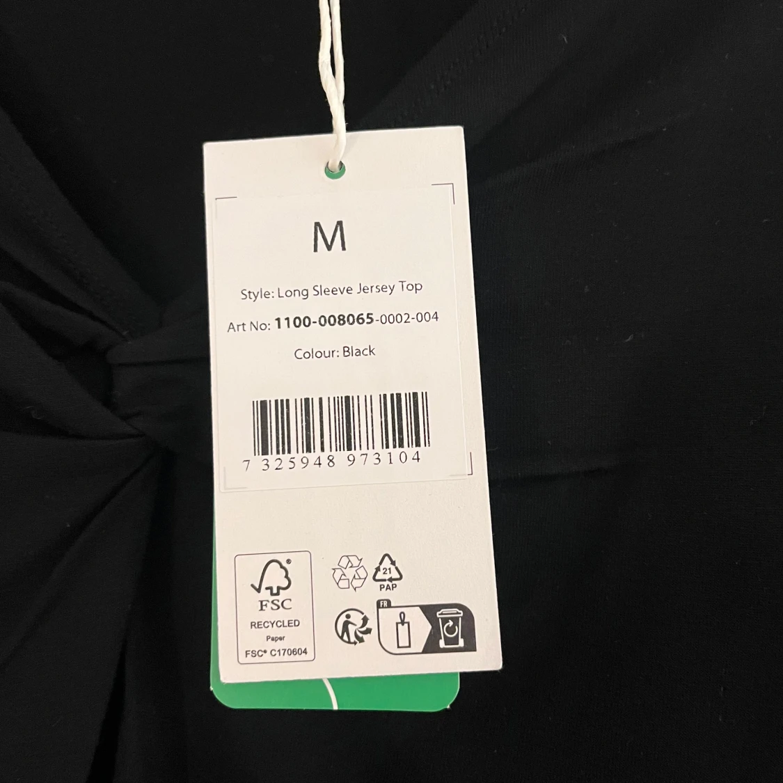 Svart långärmad topp - 91