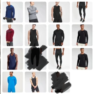 Tröjor - Säljer ett gäng träningskläder från MP i olika färger och stilar. Perfekt för gymmet eller löprundan! Finns både långärmade och ärmlösa toppar, samt byxor. Kläderna är i nytt skick och redo för nästa träningspass. Passa på att uppdatera din träningsgarderob! 💪13 olika plagg i nyskick