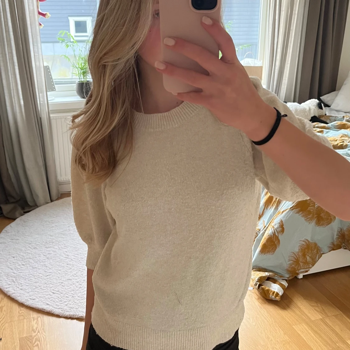 Vit stickad tröja från Vero Moda