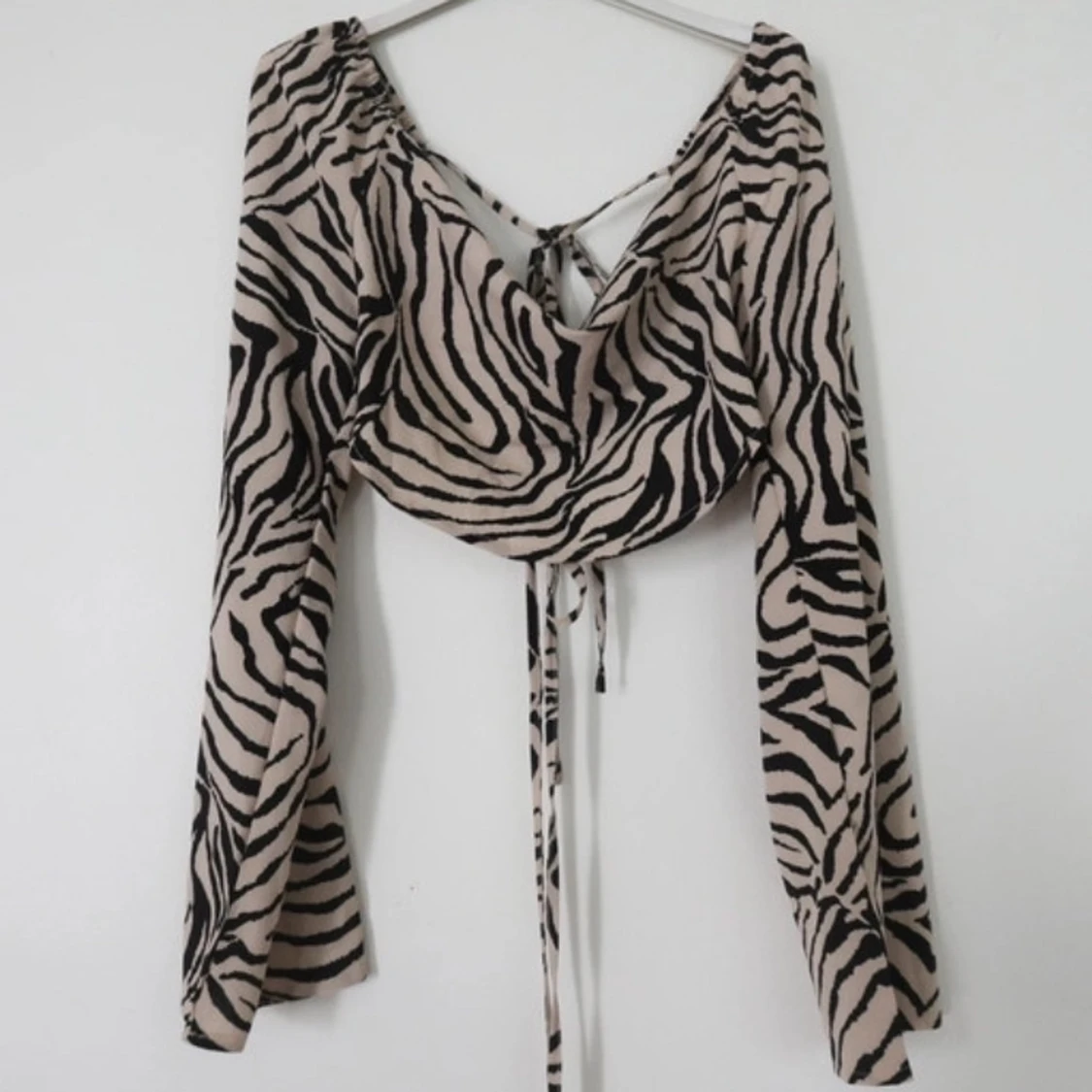 Zebramönstrad croppad topp - 91