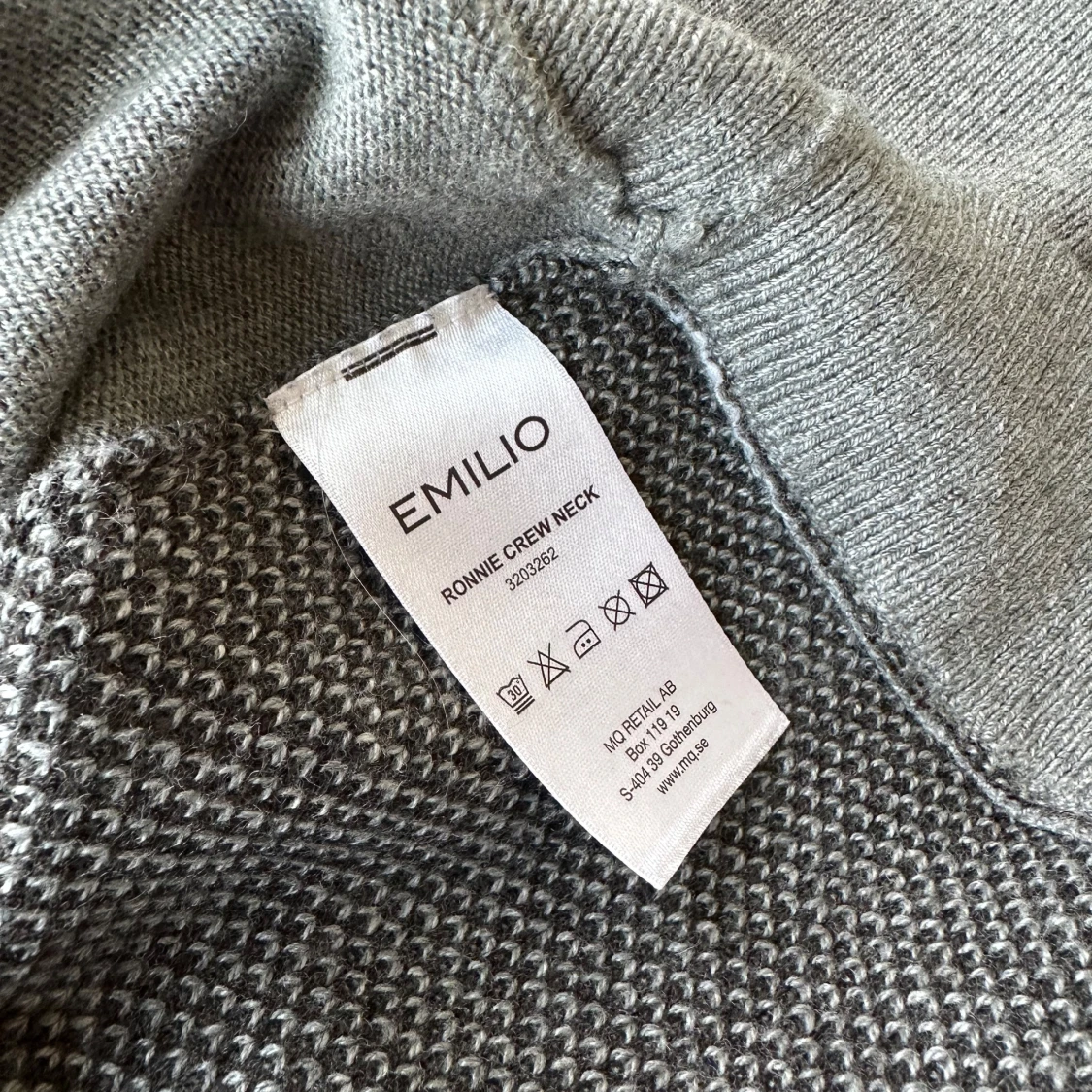 Emilio grå ullmix tröja, storlek M - 92