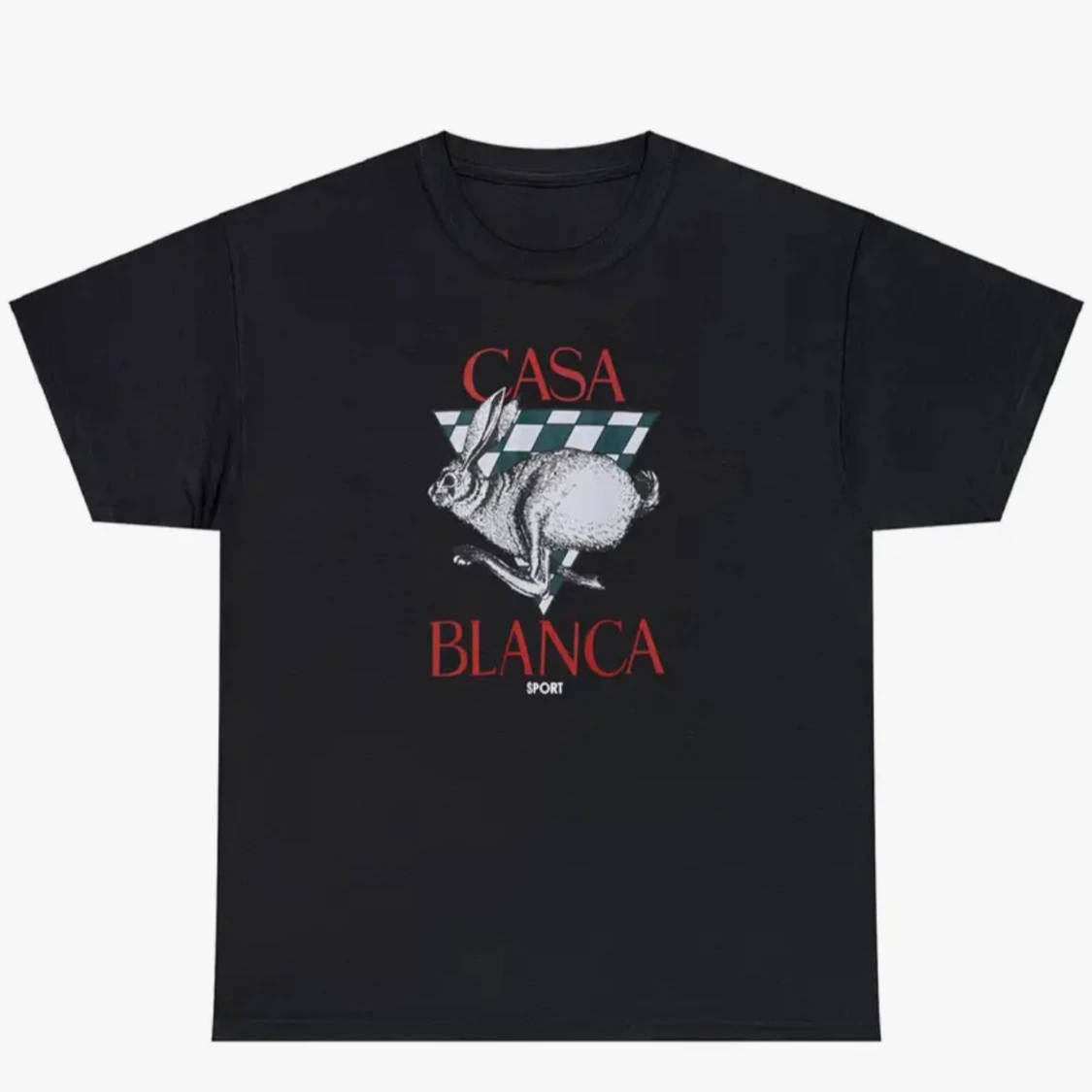 Svart t-shirt med tryck från Casablanca