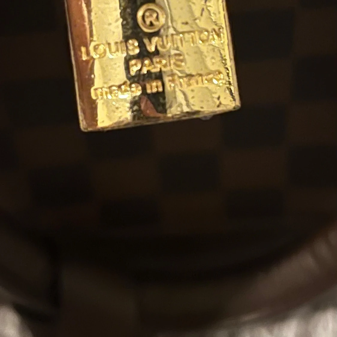 Brun rutig handväska  - 91