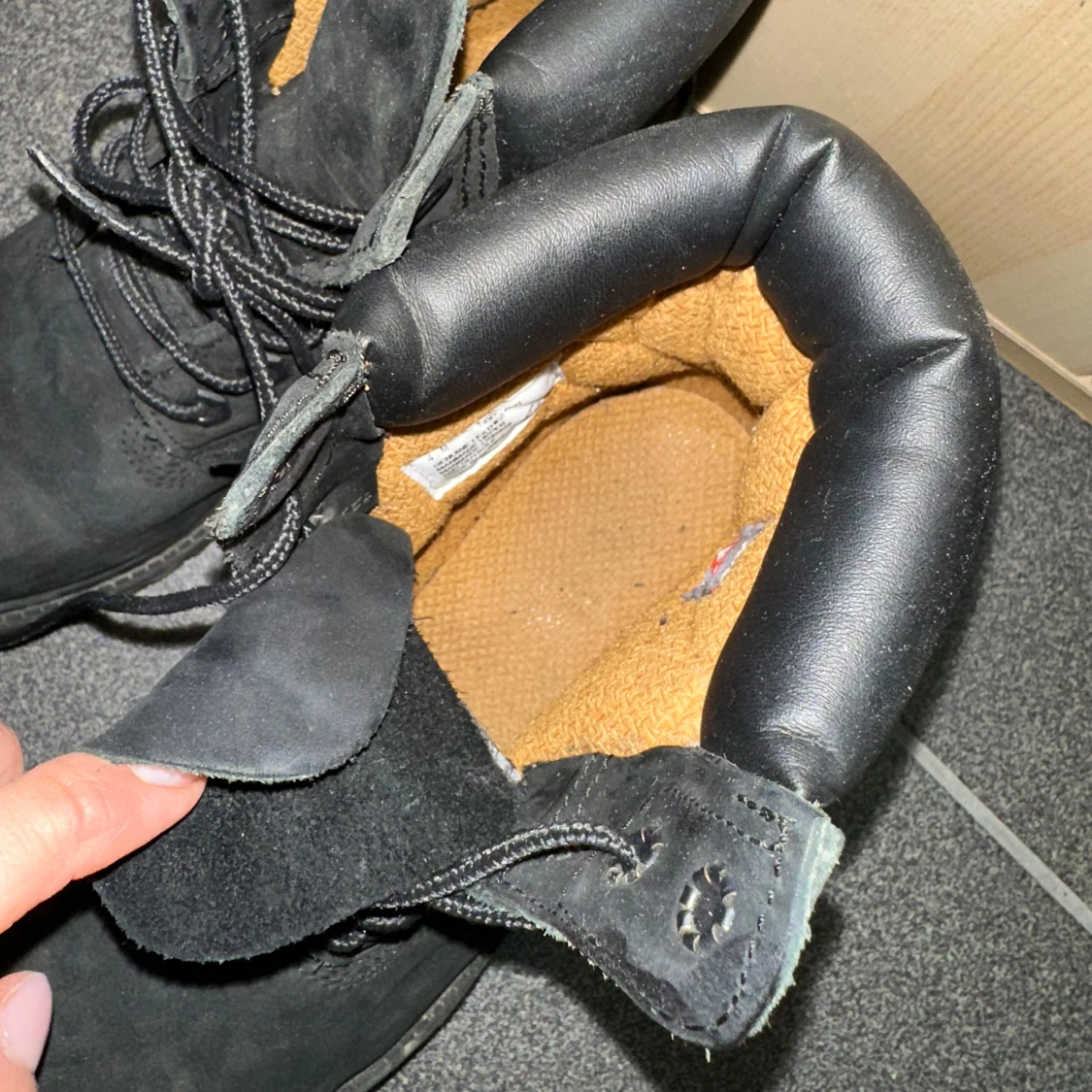 Svarta boots med snörning - 91