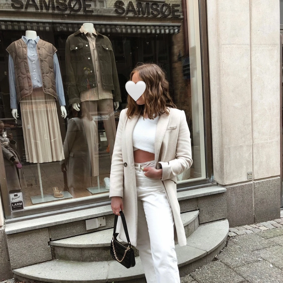 Beige kappa i ullblandning