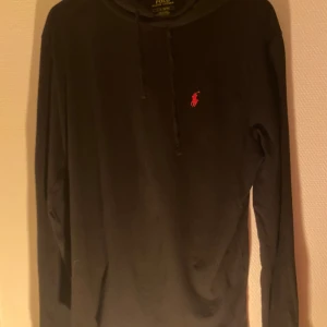 Ralph lauren Hooded t-shirt - Svart Ralph lauren Hooded t-shirt. Den är tunnare än en vanlig hoodie. Bra skick! Nypris ca 1200kr. Hör av er om ni har mer frågor!