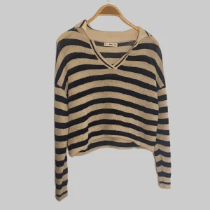 Mango pullover tunn randig stickad tröja  - Oversize så passar även större, notera ytskick! 