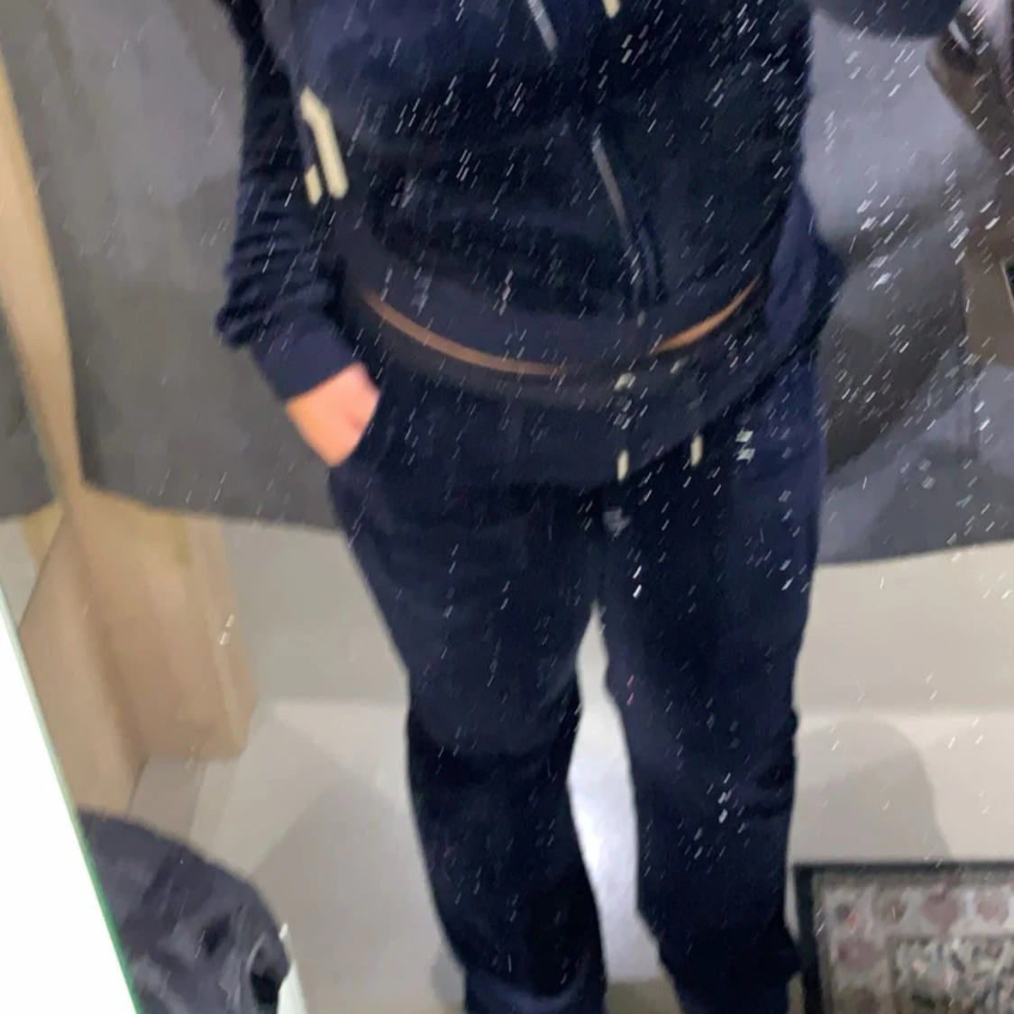 Mörkblå  juicy byxor  - 91