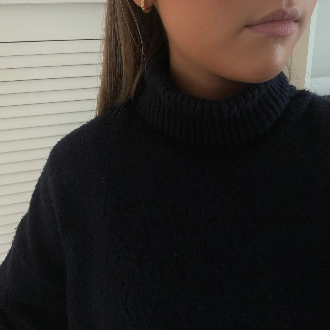 Marinblå stickad 💙 - 91