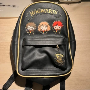 Harry Potter mini ryggsäck  - Svart ryggsäck med Harry Potter-tema och karaktärer på framsidan från Primark. Perfekt för Harry Potter-fans! Ryggsäcken har en praktisk dragkedja och justerbara axelremmar💕