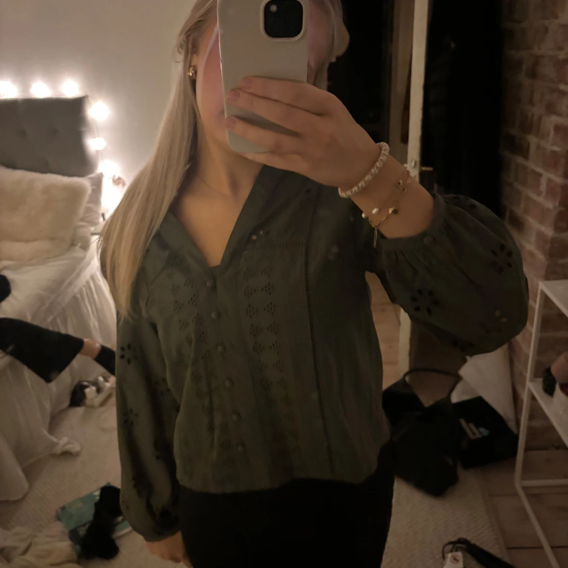 Grön blus från zara - 91