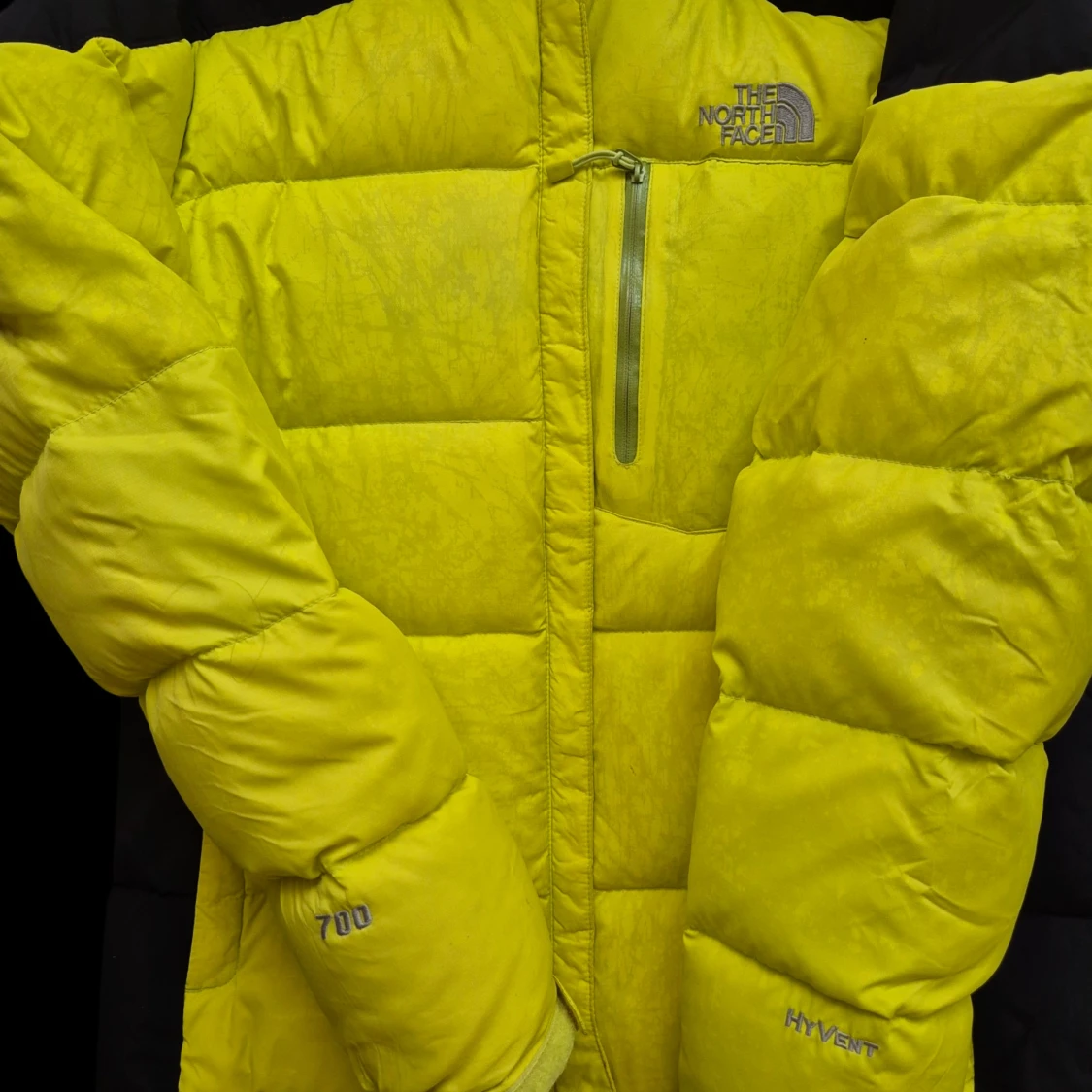 Gul dunjacka från The North Face size L neon green - 90