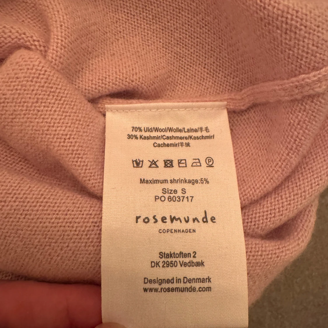 Rosa stickad tröja från Rosemunde - 91