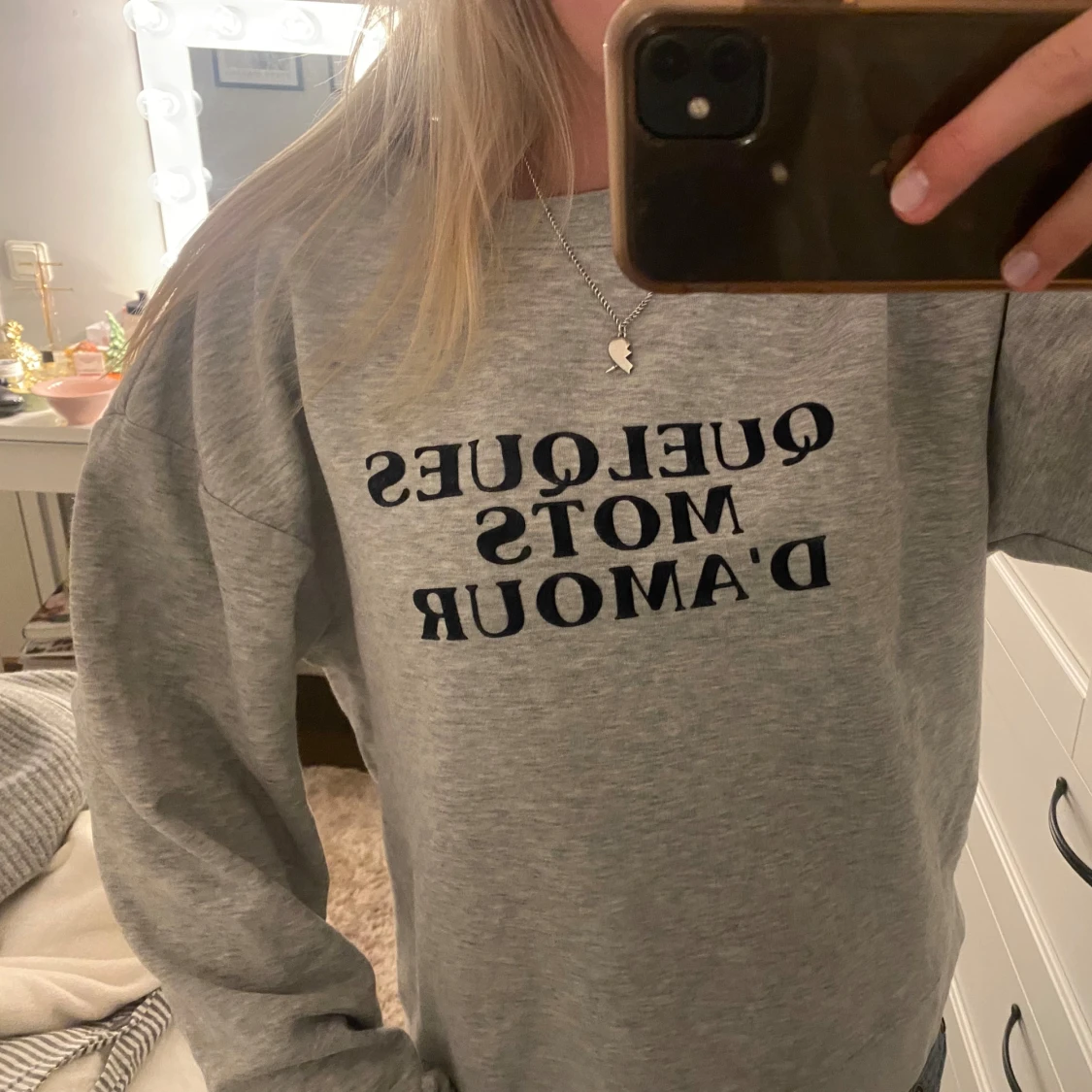 Grå sweatshirt - 90