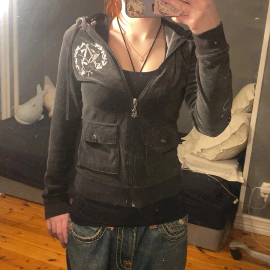 Christian adigier zip up hoodie  - 1