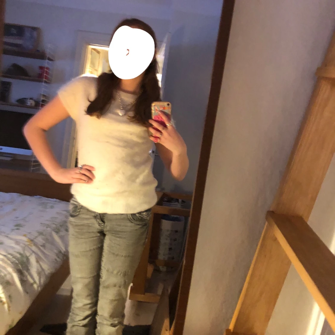 Stickad kortärmad kofta sthlmstil🌸 - 90