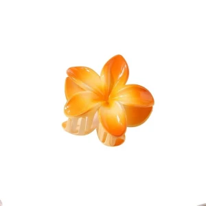 Hår klämma  - Snygg hårklämma i form av en blomma med en härlig orange färg. Jag köpte dem när jag var i Spanien.