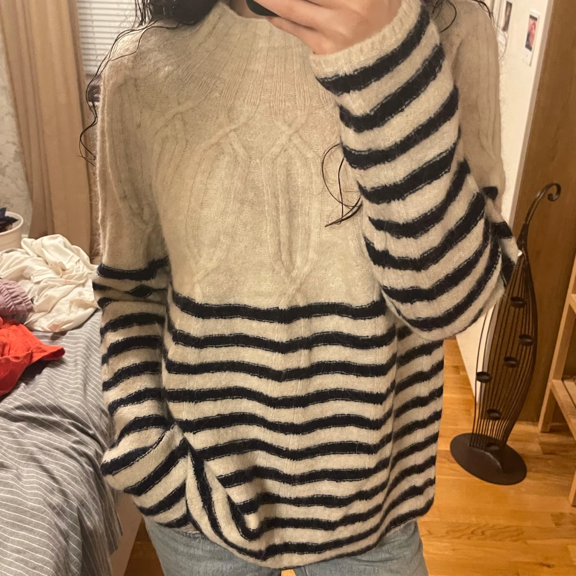 Randig stickad tröja från Hampton Republic