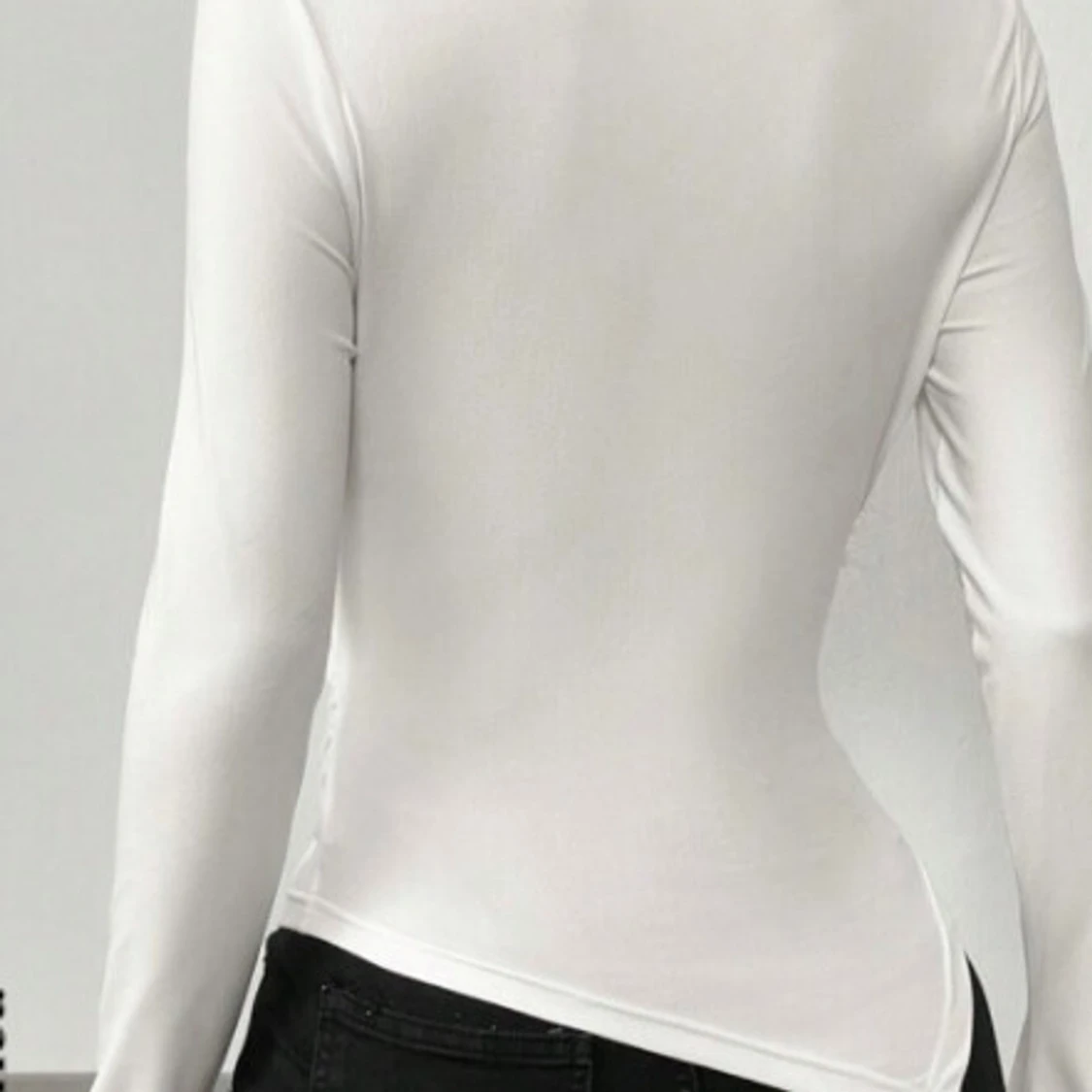 Vit långärmad topp - 91