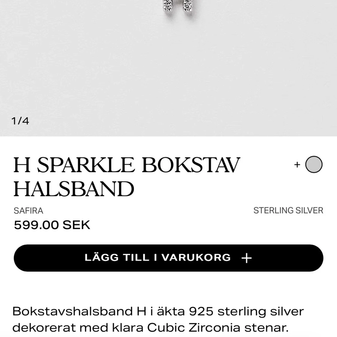 Hängsmycke , bokstav H - 2