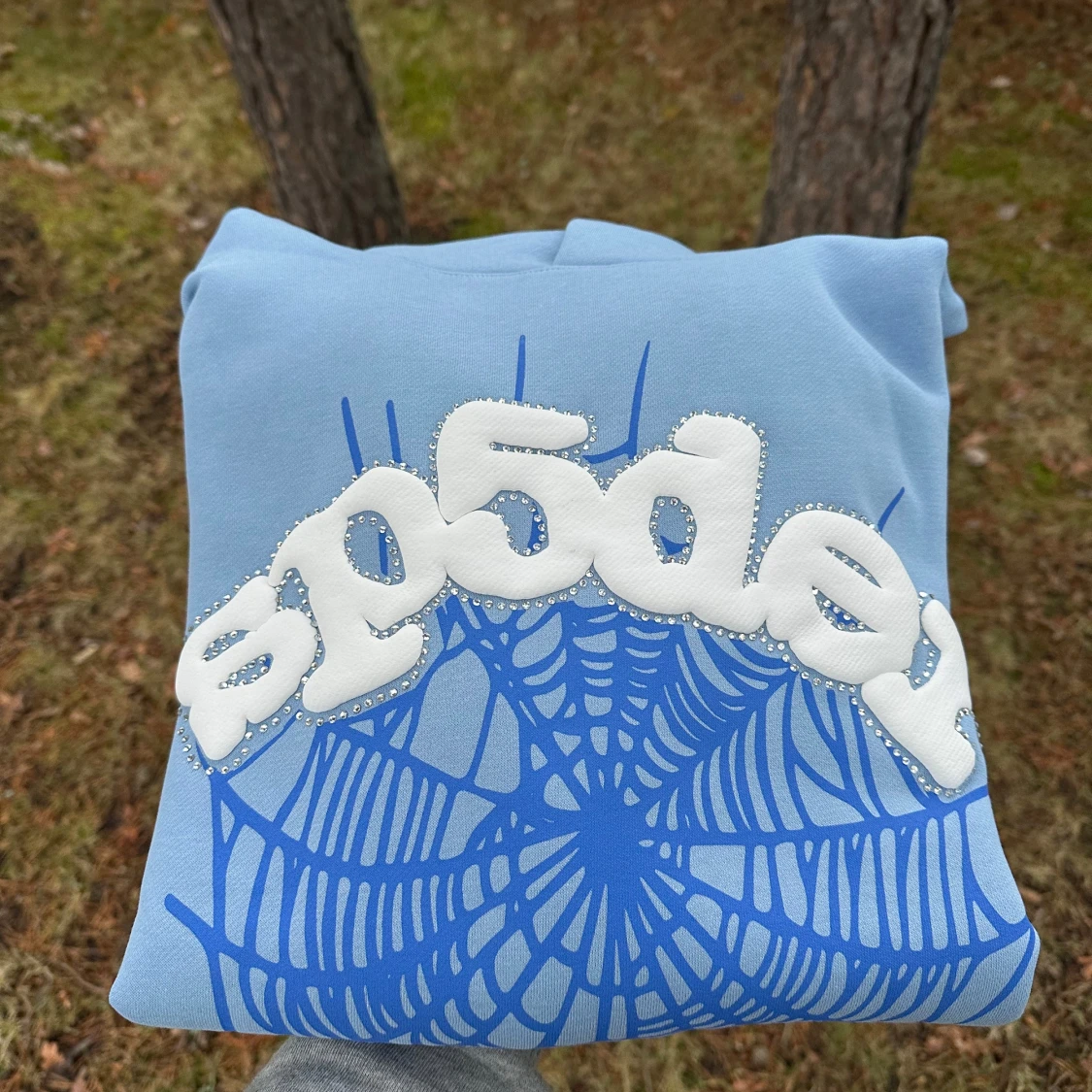 Spider hoodie ”Blå” Medium