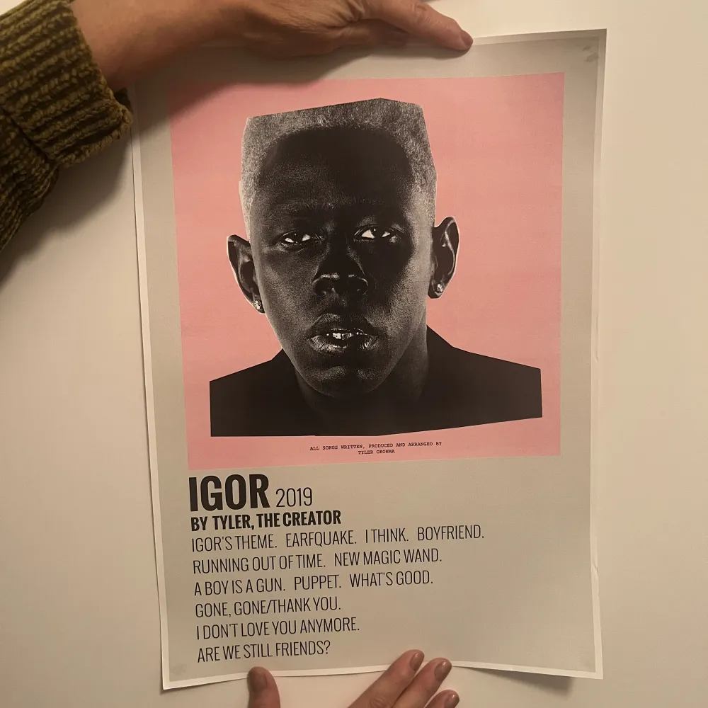 Poster med Tyler the creator, igor albumet! Säljer fler posters!. Övrigt.