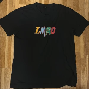 Oversized svart t shirt  - En oversized t shirt med ett print på. Den är knappast använd!