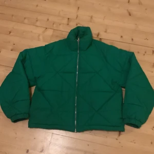 Grön pufferjacka från Gina Tricot - Säljer en grön pufferjacka från Gina Tricot i storlek S men passar även M. Bra skick inga skador. Köpt för ca 2 år sen. Pris 80kr+ frakt (66kr) kan mötas upp i Gävle annars