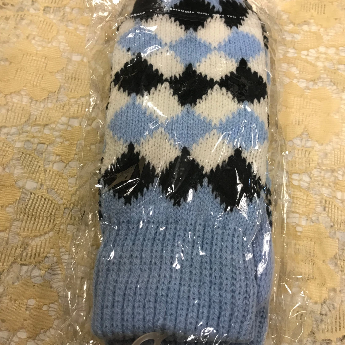 Färgglada stickade Fleece Vantar  - 90