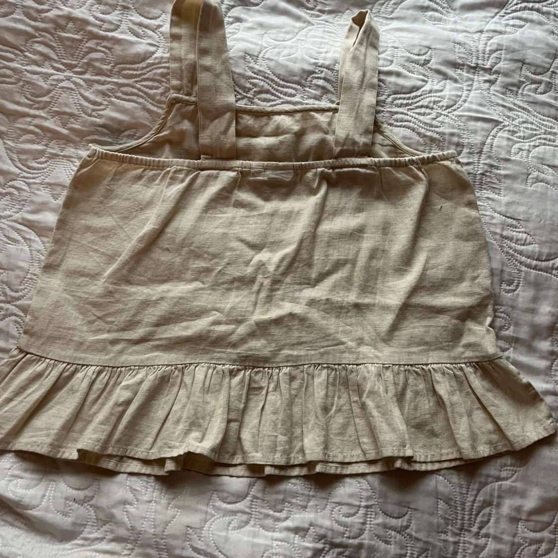 Beige linnetopp från Name It - 90