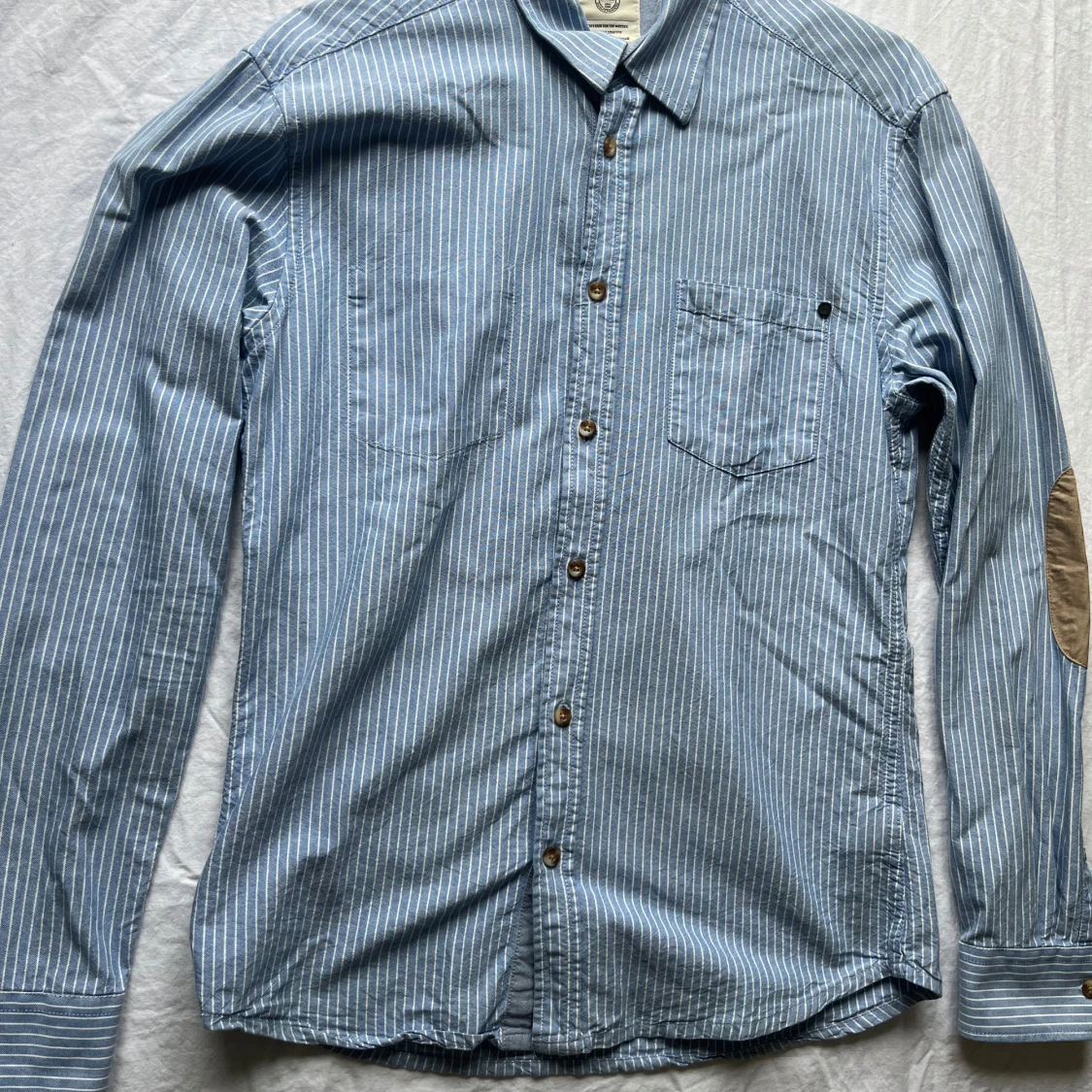 Blå randig skjorta från Selected Jeans