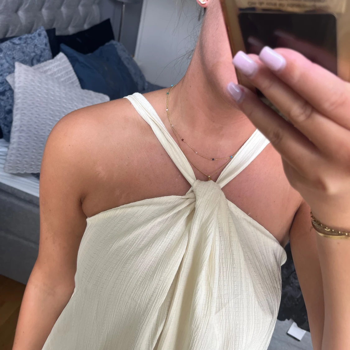 Vit långklänning  - 90