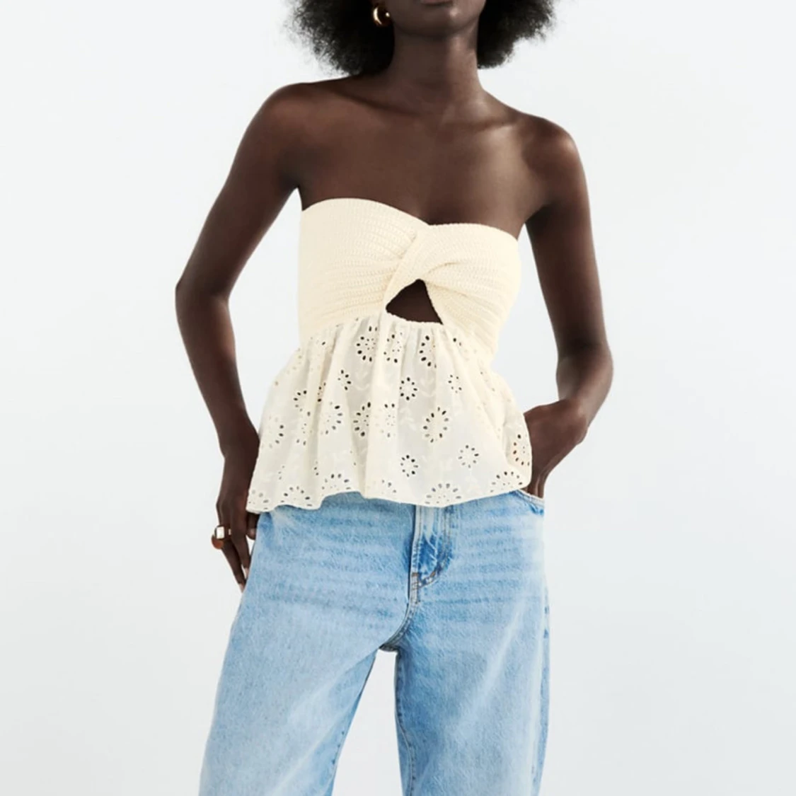 Beige Zara Topp - 90