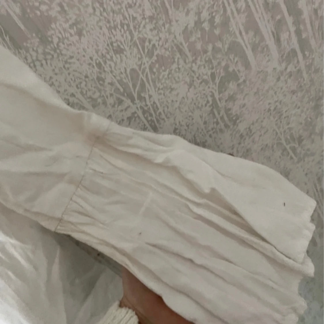 Vit långärmad blus - 92