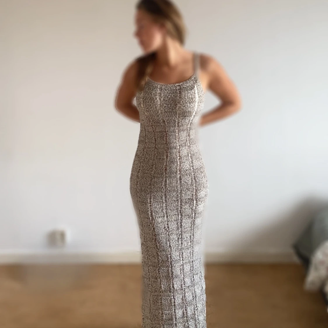 Stickad långklänning - 90