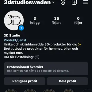 Nu finns jag på instagram om ni skulle önska er fina 3d tavlor, bilder etc. Hör av er via instagram kontot och gör er beställning idag via DM🌸 har ni speciella önskemål, ja hör av er så kan vi lösa något🌸  In och följ på: 3dstudiosweden