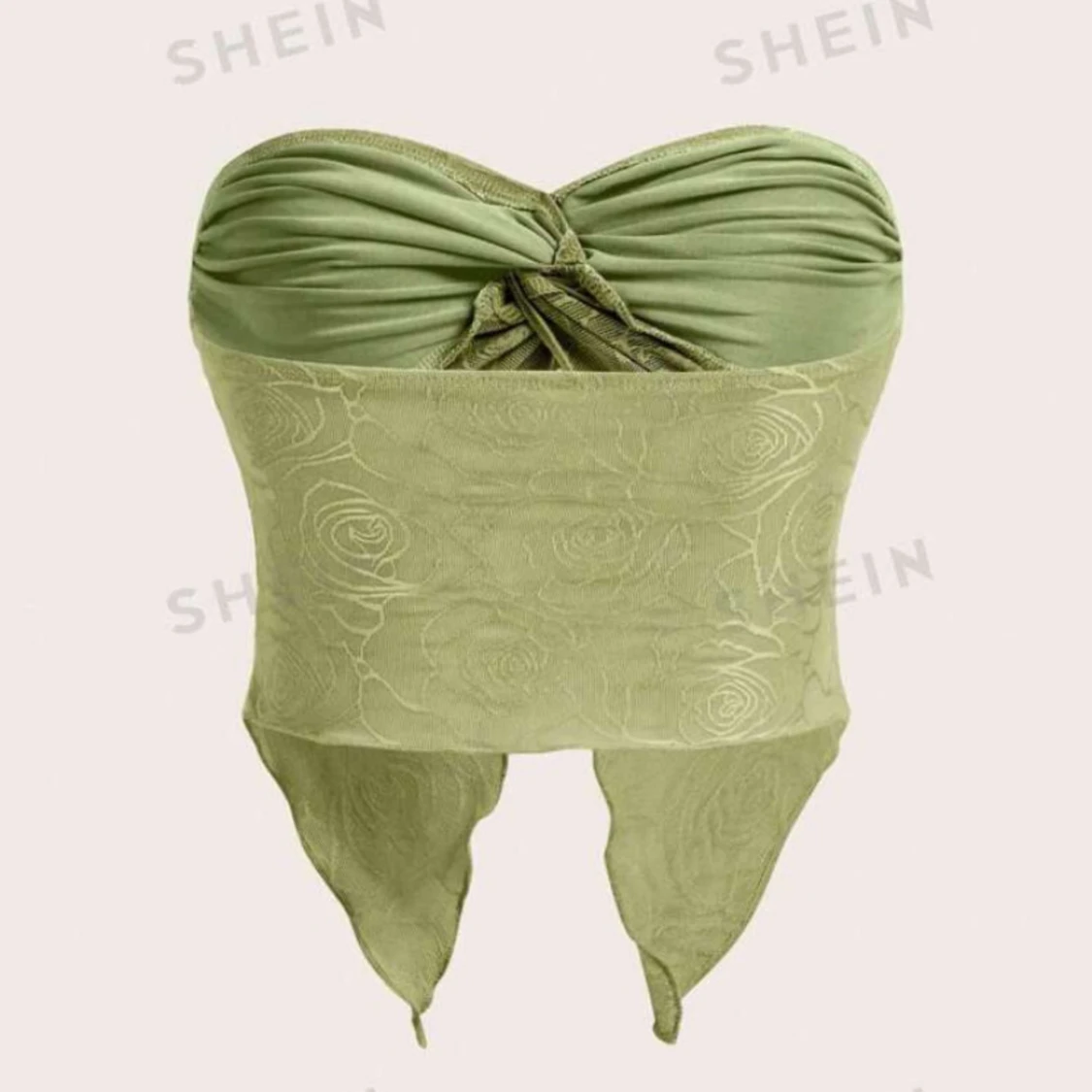 Grön axelbandslös topp från Shein - 91