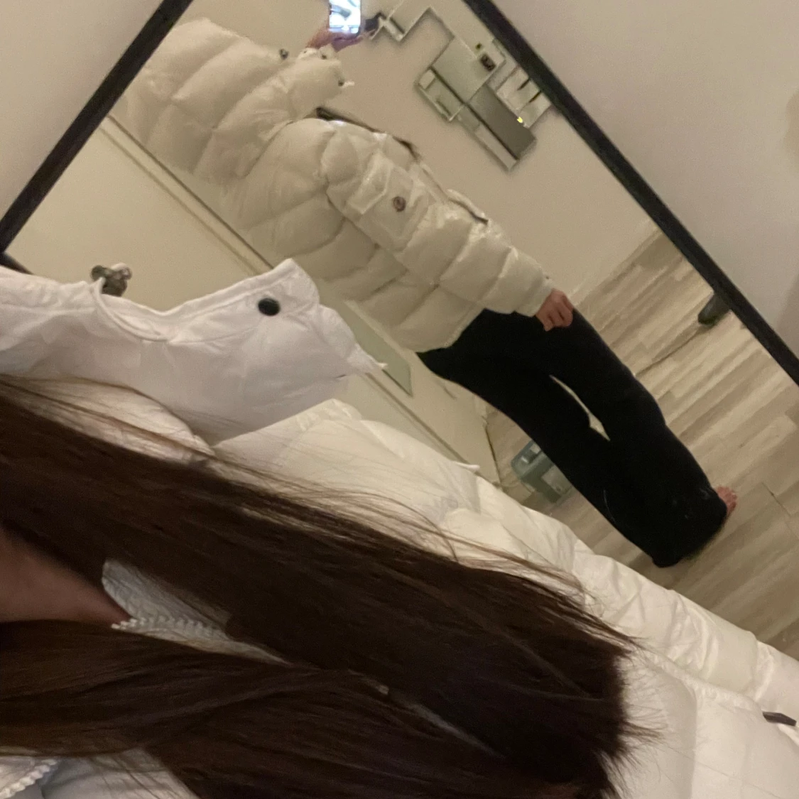 Vit moncler jacka - 90