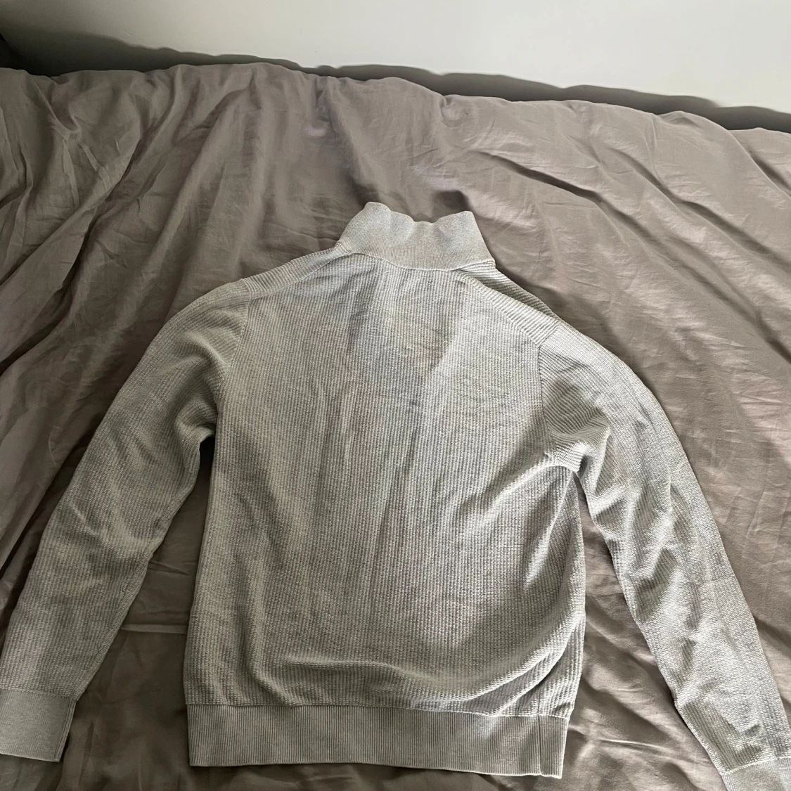 Grå halvzip tröja - 90