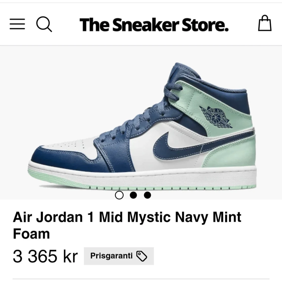 Nike Air Jordan 1 Mid - Blå/Grön - 92