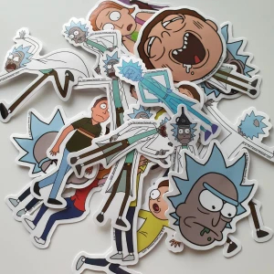 25st Rick and Morty klistermärken/stickers  - 25st nya Rick and Morty klistermärken/stickers. Kul att använda till pyssel, scrapbooking och till att dekorera dina saker. Som tex din dator, anteckningsbok, mm....