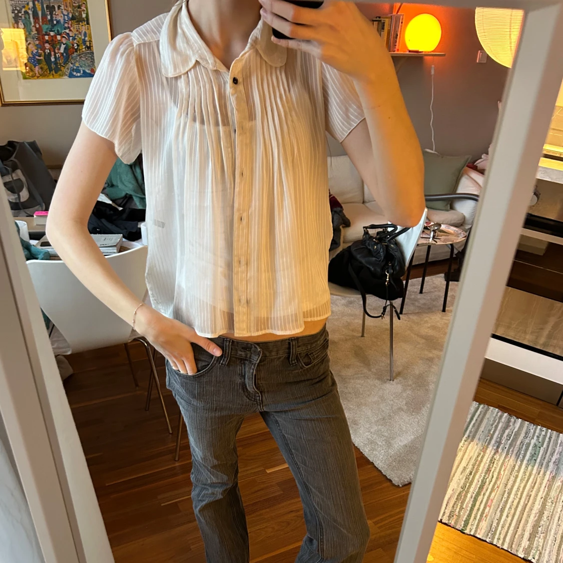 Supersöt vit blus - 2