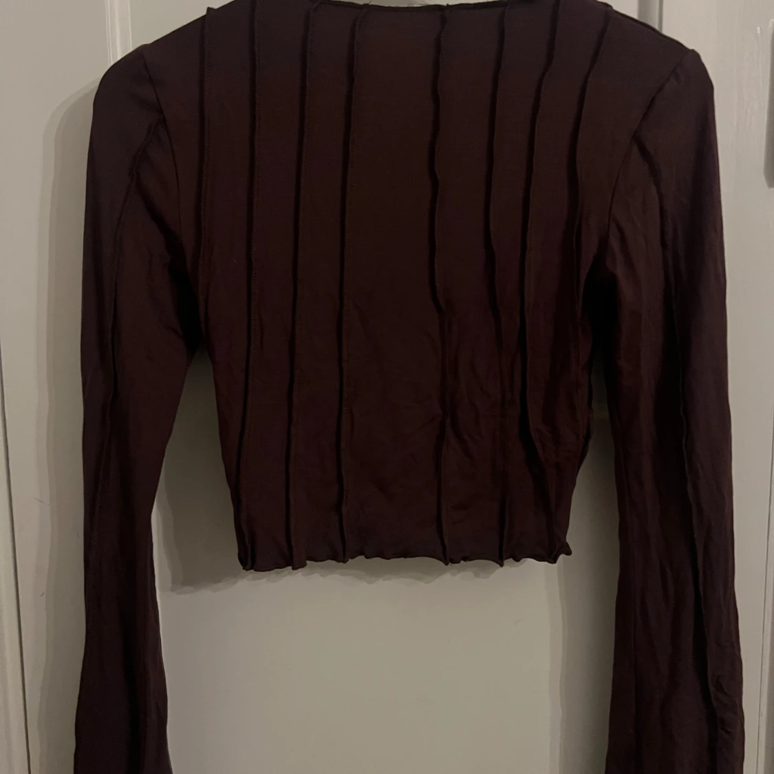 Brun långärmad topp  - 1