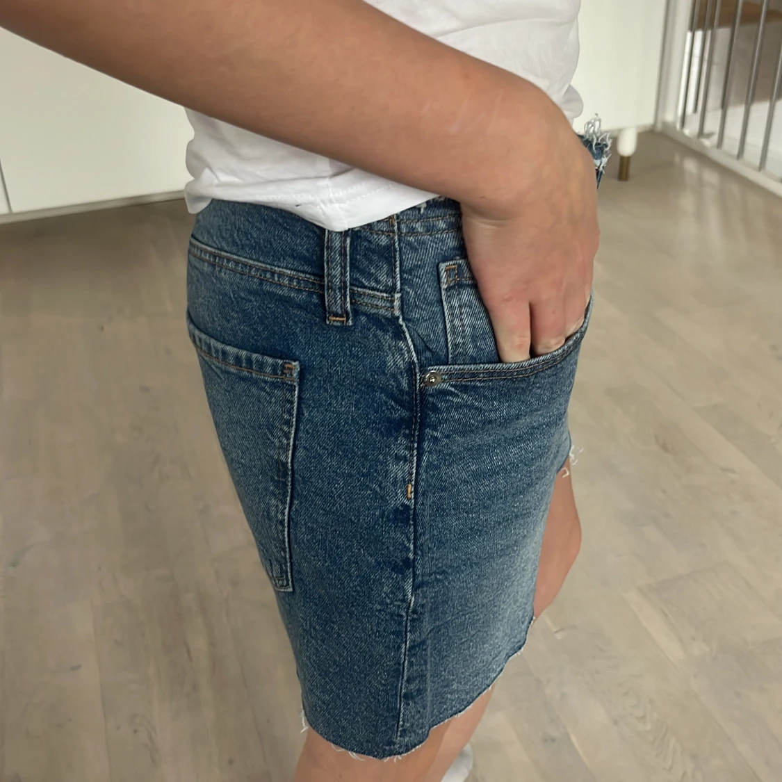 Blå jeansshorts - 1