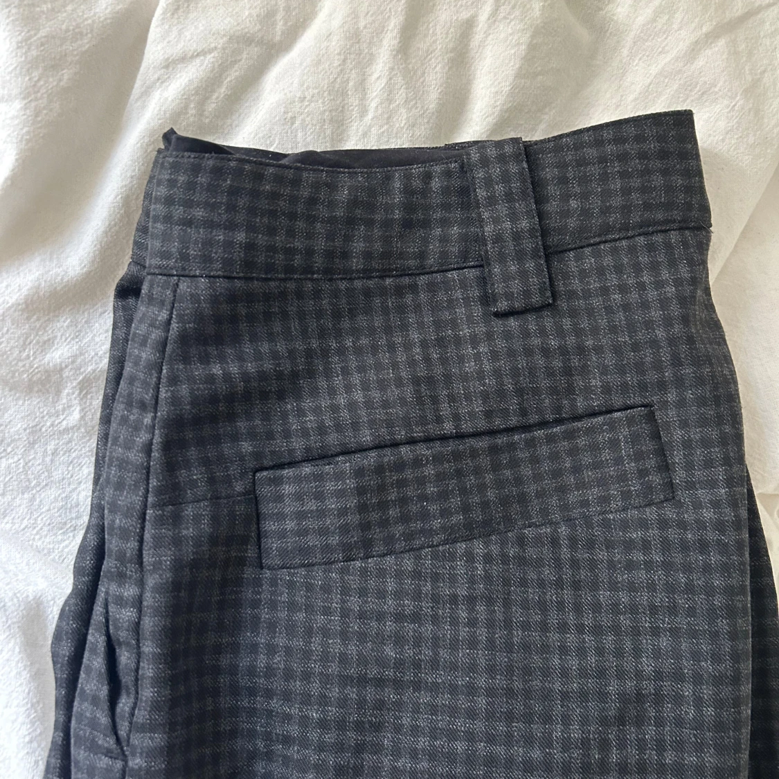 Grå rutig kostymbyxa - 2