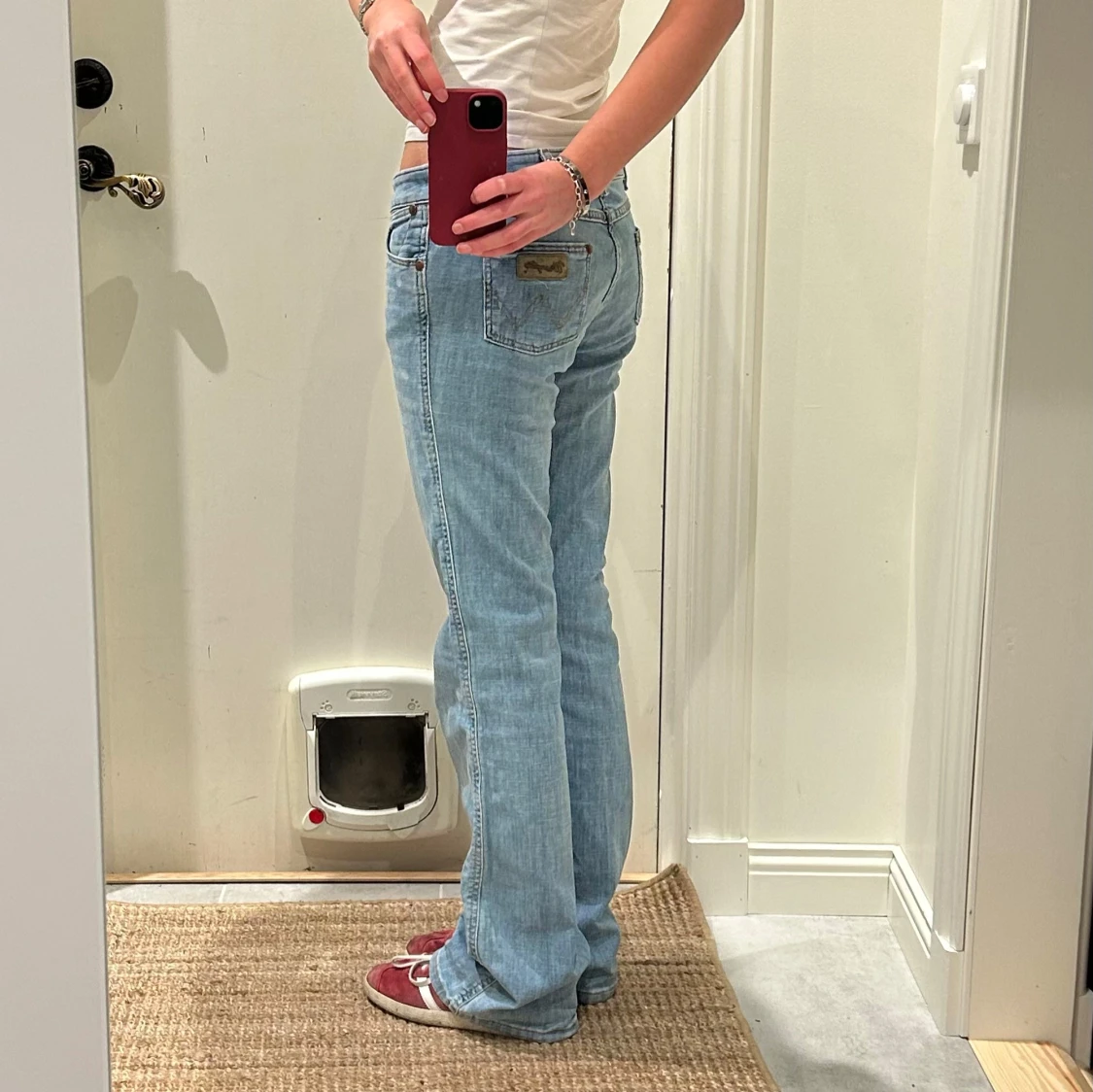 Blå bootcut jeans - 90