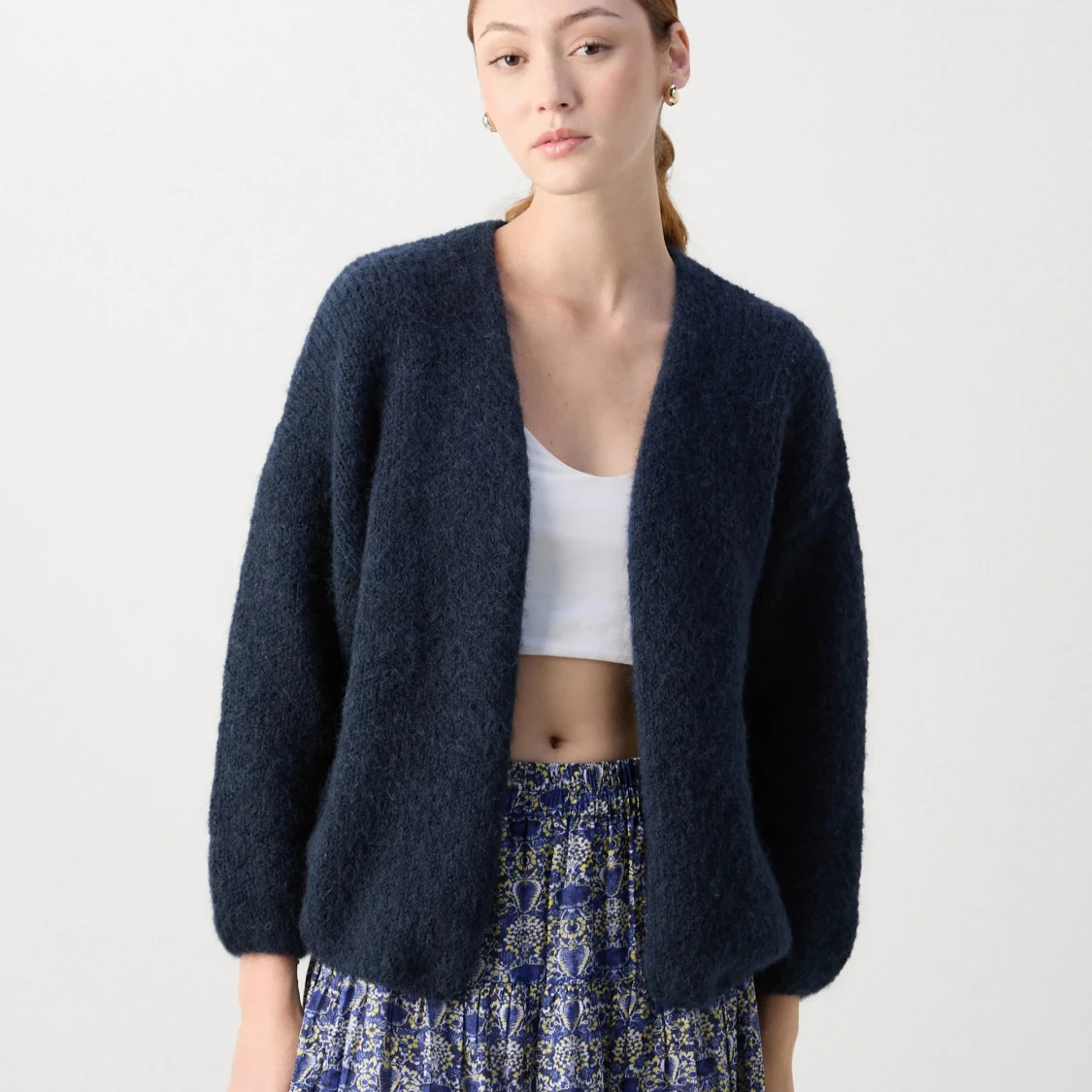 Mörkblå lindex kofta - 90